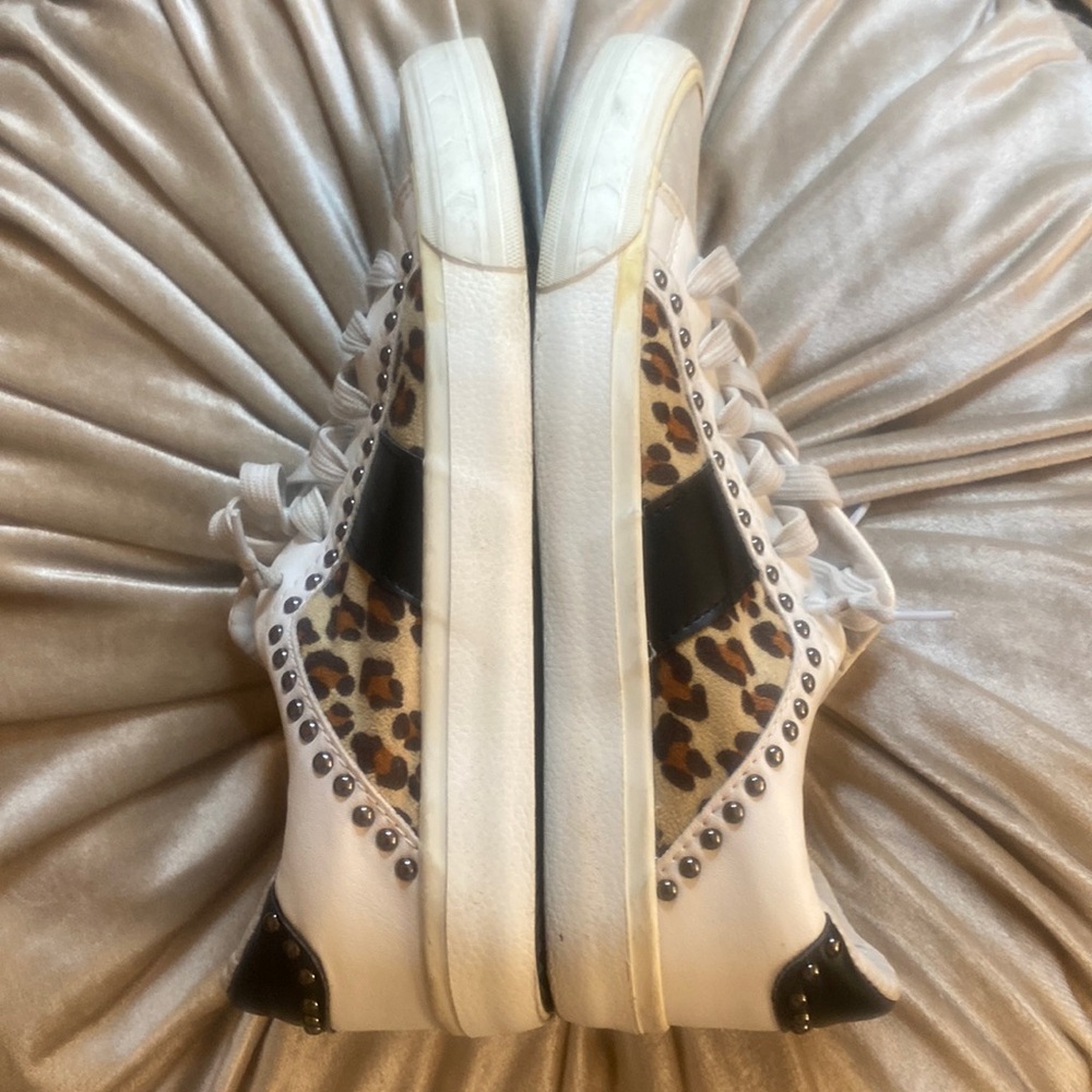 ๐ Vintage Havana Leopard white Lace Up Sneakers size 8 - Picture 5 of 7